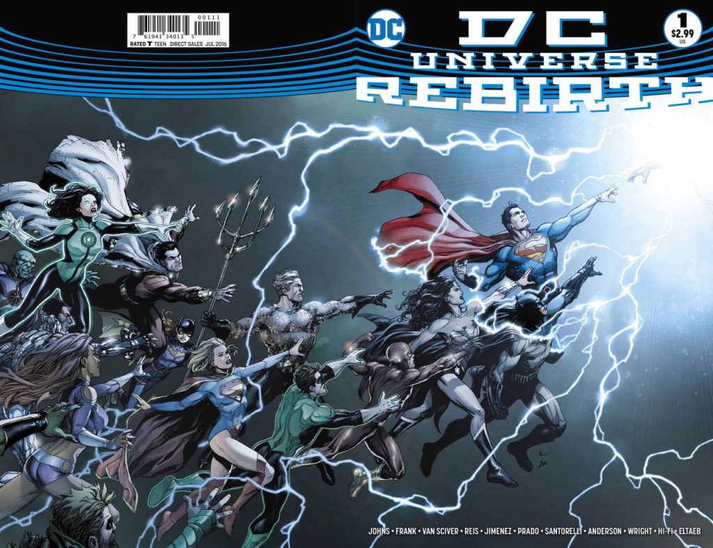 DC Universe Rebirth #1 includes art and a cover by Gary Frank