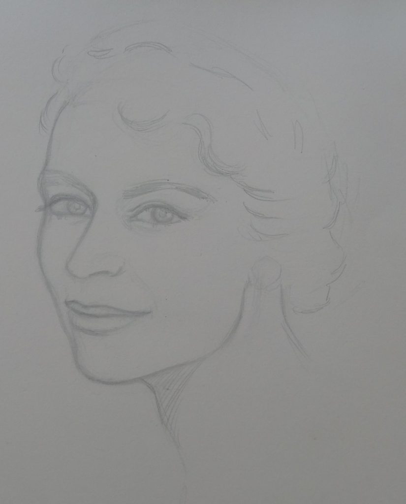 Lady - Pencil Sketch. Art by Gordon Livingstone