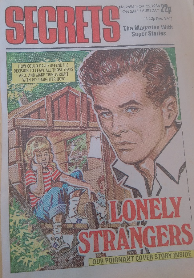 The cover of Secrets 2695, cover dated 22nd November 1986. Art by Gordon Livingstone