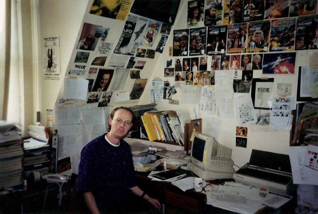 Me, at my desk in the Marvel UK offices on the top floor of Arundel House in the early 1990s. You're marvelling at the slick modern technology on my desk, aren't you? Thank you, Lord Sugar. Photo: Jon Preddle