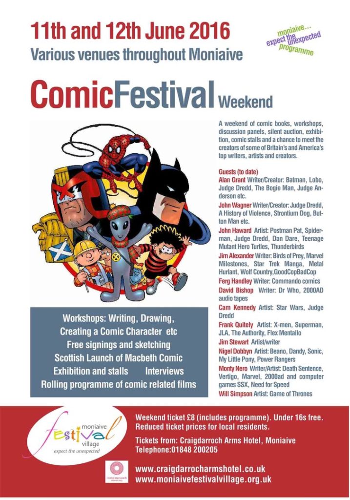 Moniaive Comic Festival Weekend 2016