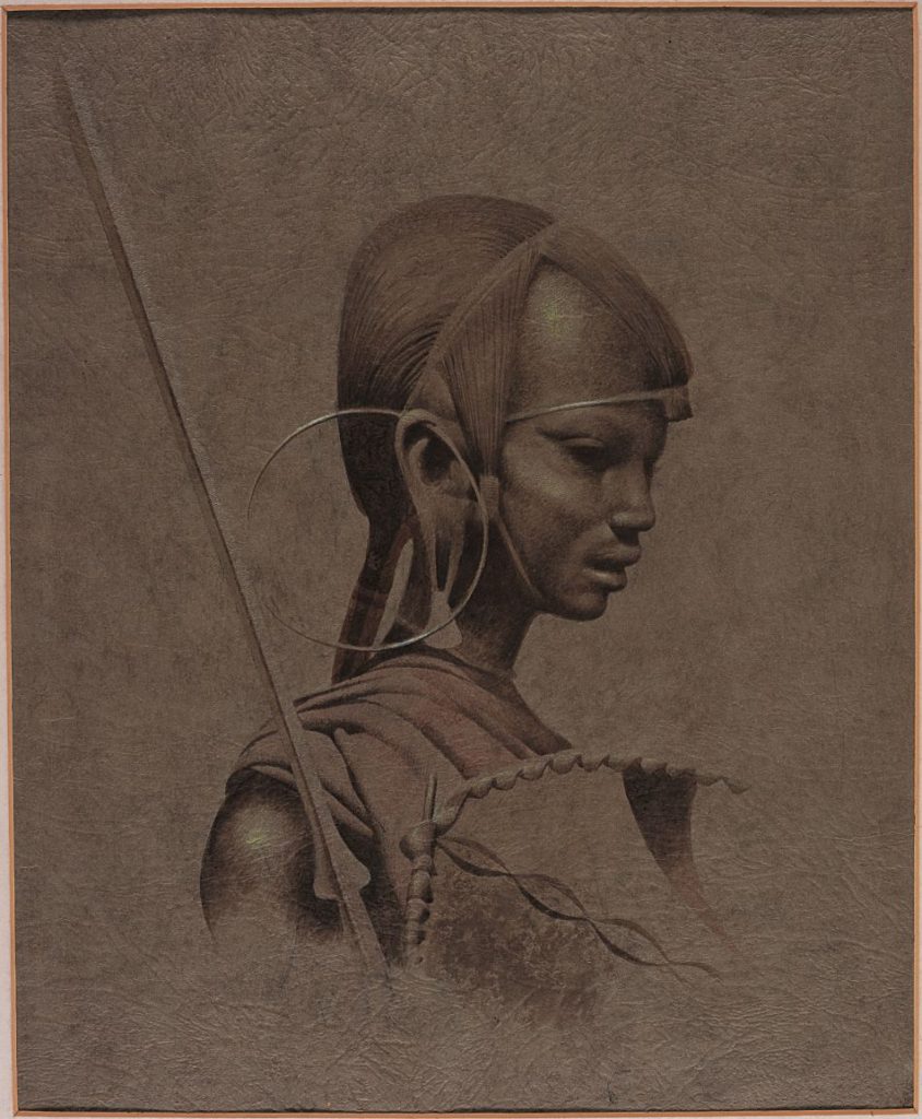 Masai Warrior art by Frank Bellamy, which features in the "Comics Unstripped!" exhibition. Via the Frank Bellamy Blog