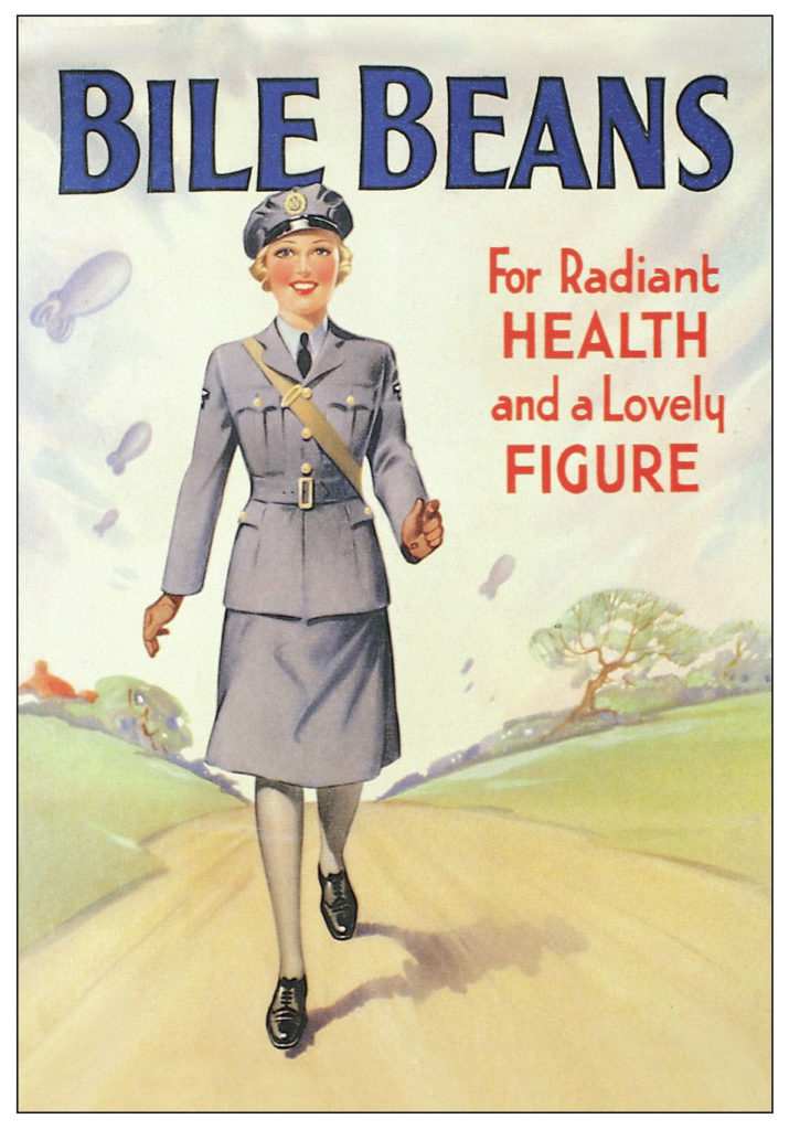 This Bile Beans Women's Auxiliary Air Force Postcard "For Radiant Health And A Lovely Figure" is available as a modern postcard
