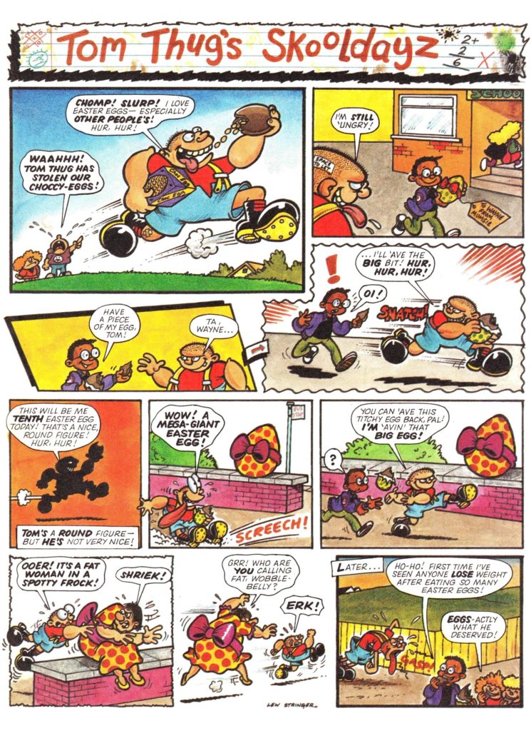 "Tom Thug" by Lew Stringer, from a 1990 issue of Buster