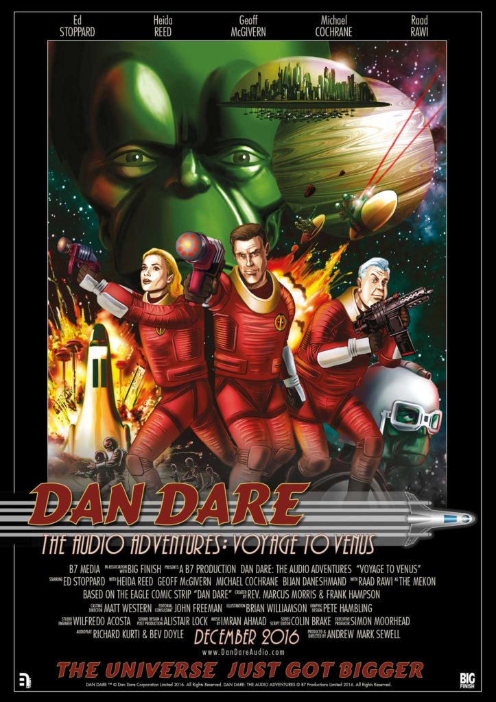 Dan Dare Audio Adventures - Promotional poster. Art by Brian Williamson