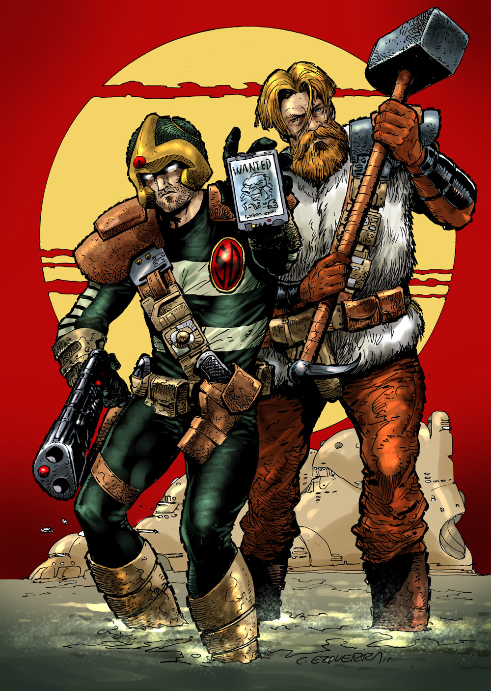 Inspirational: Search and Destroy - Strontium Dog by Carlos Ezquerra