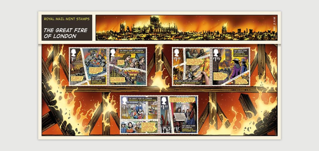 Great Fire of London Stamp -  Presentation 3