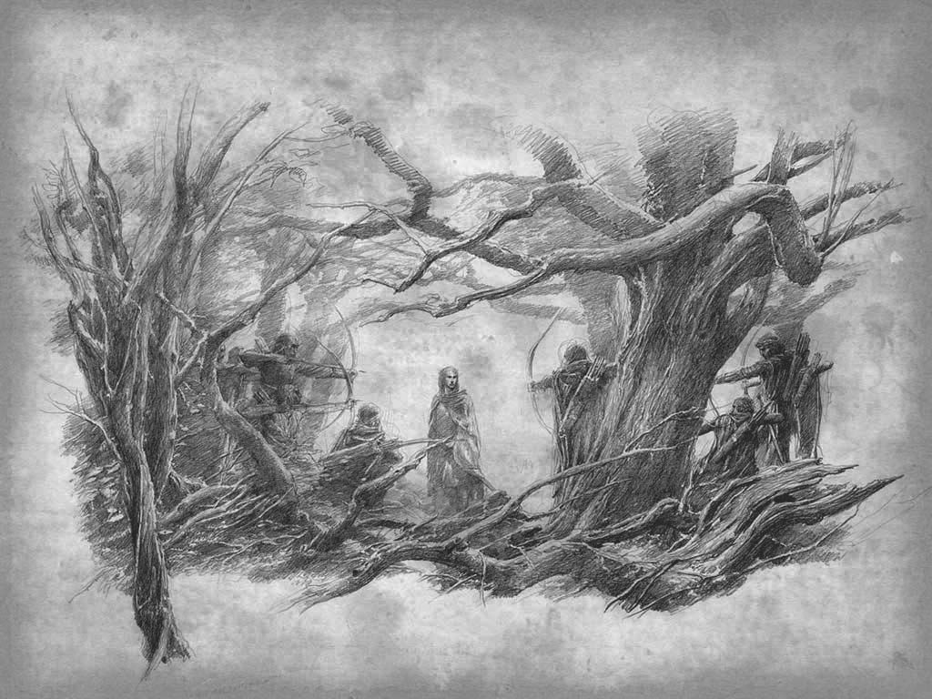 Tolkien-inspired art by watercolour artist Alan Lee