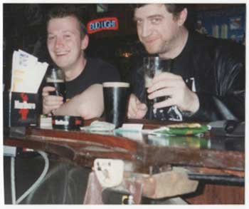 Garth Ennis and Steve Dillon, about 15 years ago. Photo courtesy Garth Ennis