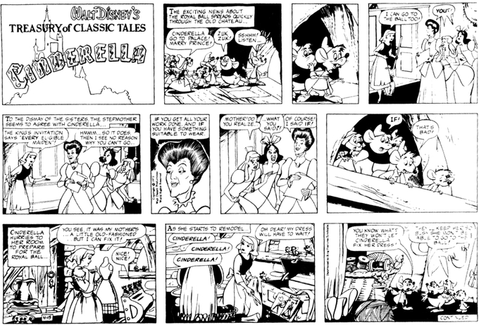Disney's promotional newspaper strip, released to newspapers before the film's debut in 1950.