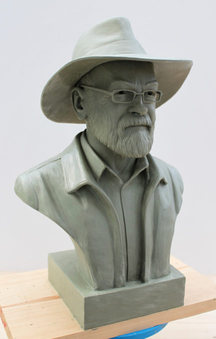 Sir Terry Pratchett Memorial Statue Bust