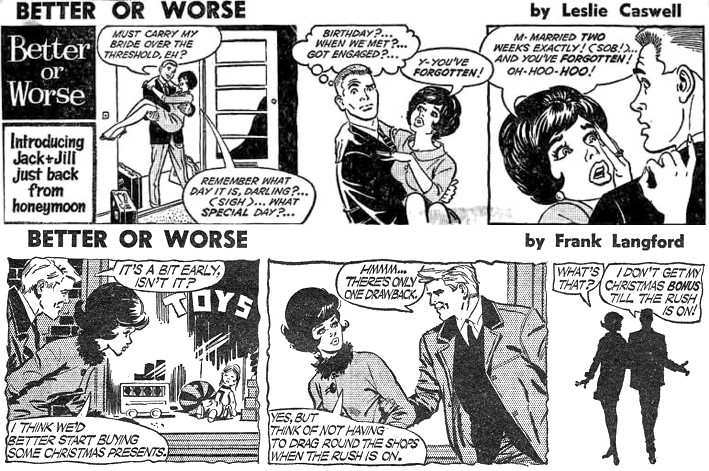 "Better Or Worse" by Leslie Carroll, art by Frank Langford