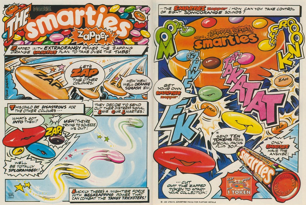 Smarties Ad - art by Frank Langford