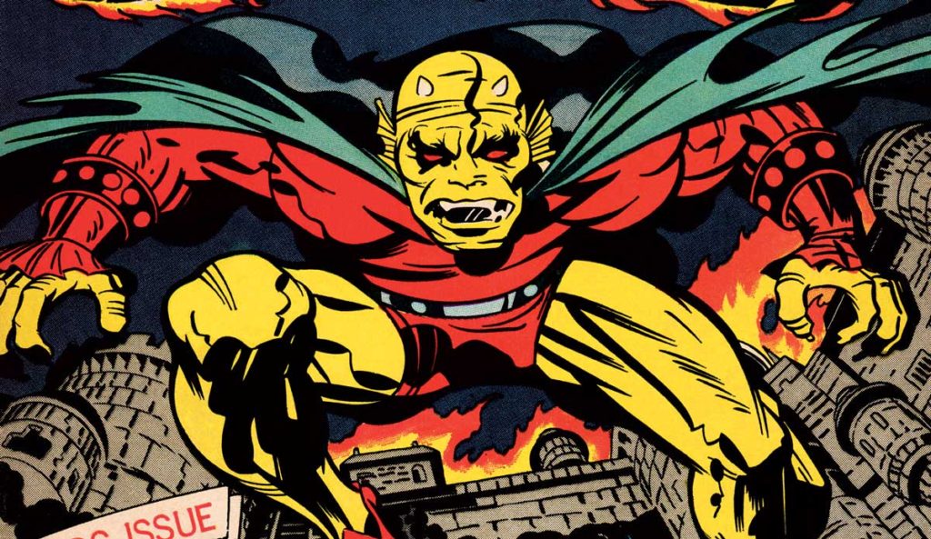 Detail from the cover of The Demon #1, published in 1972. Art by Jack Kirby