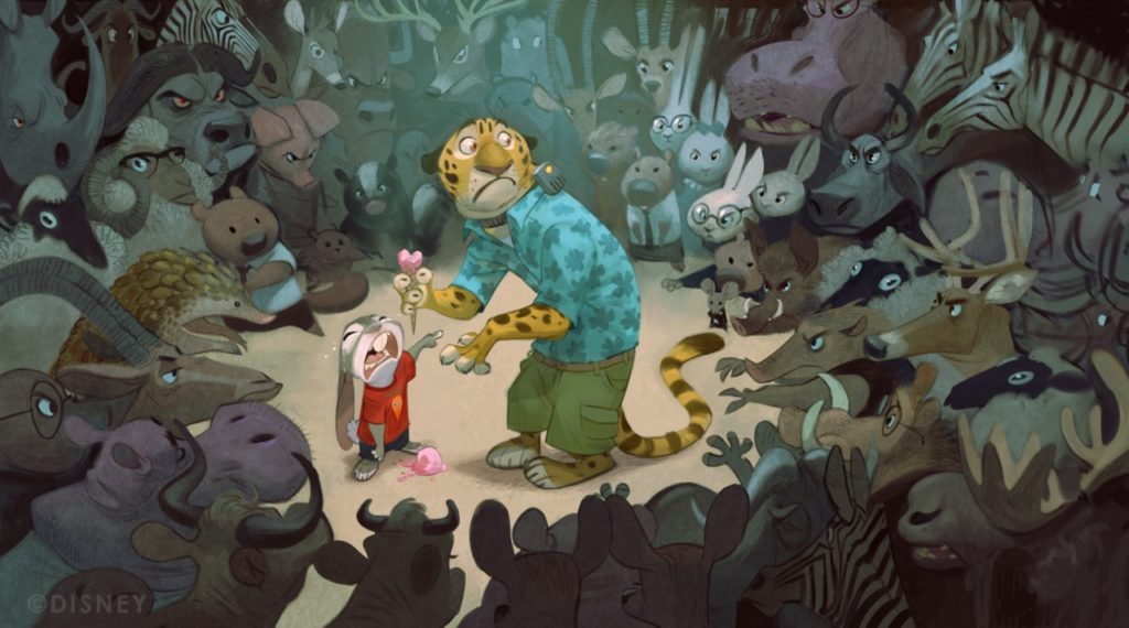 Feature Animation illustration work by Reuben Award nominee Cory Loftis (for Zootopia)
