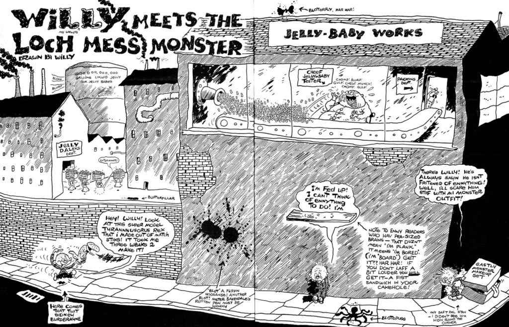 Willy the Kid meets the Loch Ness Monster by and © Leo Baxendale