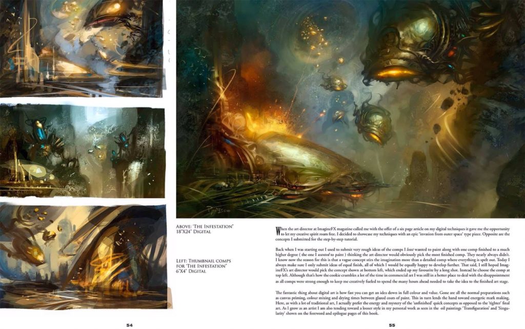 The Sci-Fi & Fantasy art of Patrick J. Jones - Sample Spread