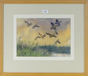 Mallards and the Ocoming Storm by Desmond Walduck
