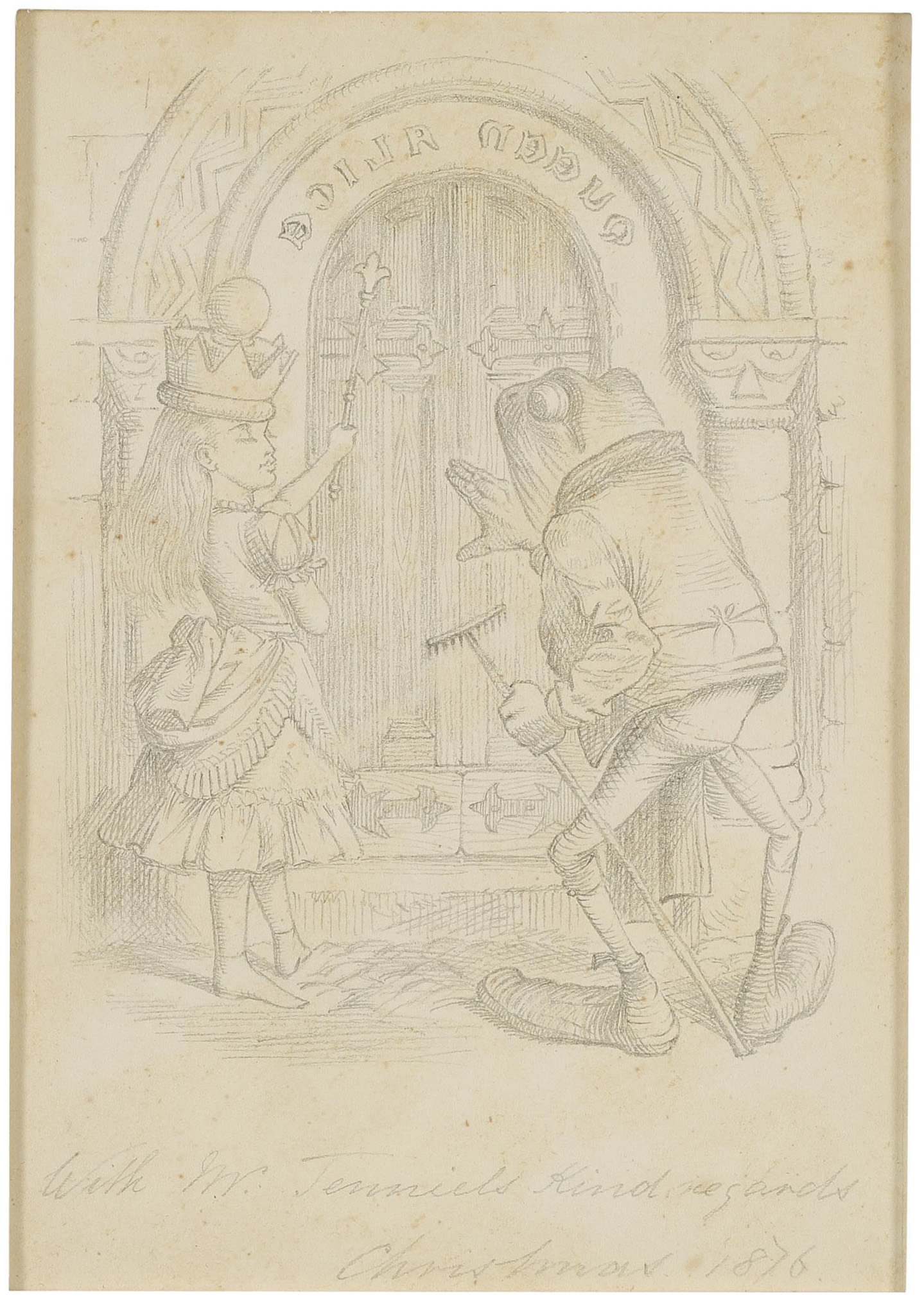 One of Sir John Tenniel's original illustrations for the first edition of ''Through the Looking Glass'' by Lewis Carroll.