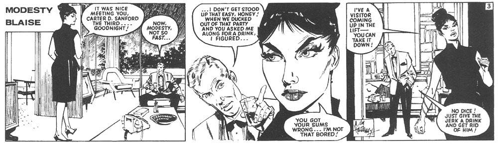 Jim Holdaway's inks or an episode of the first Modesty Blaise story "La Machine"