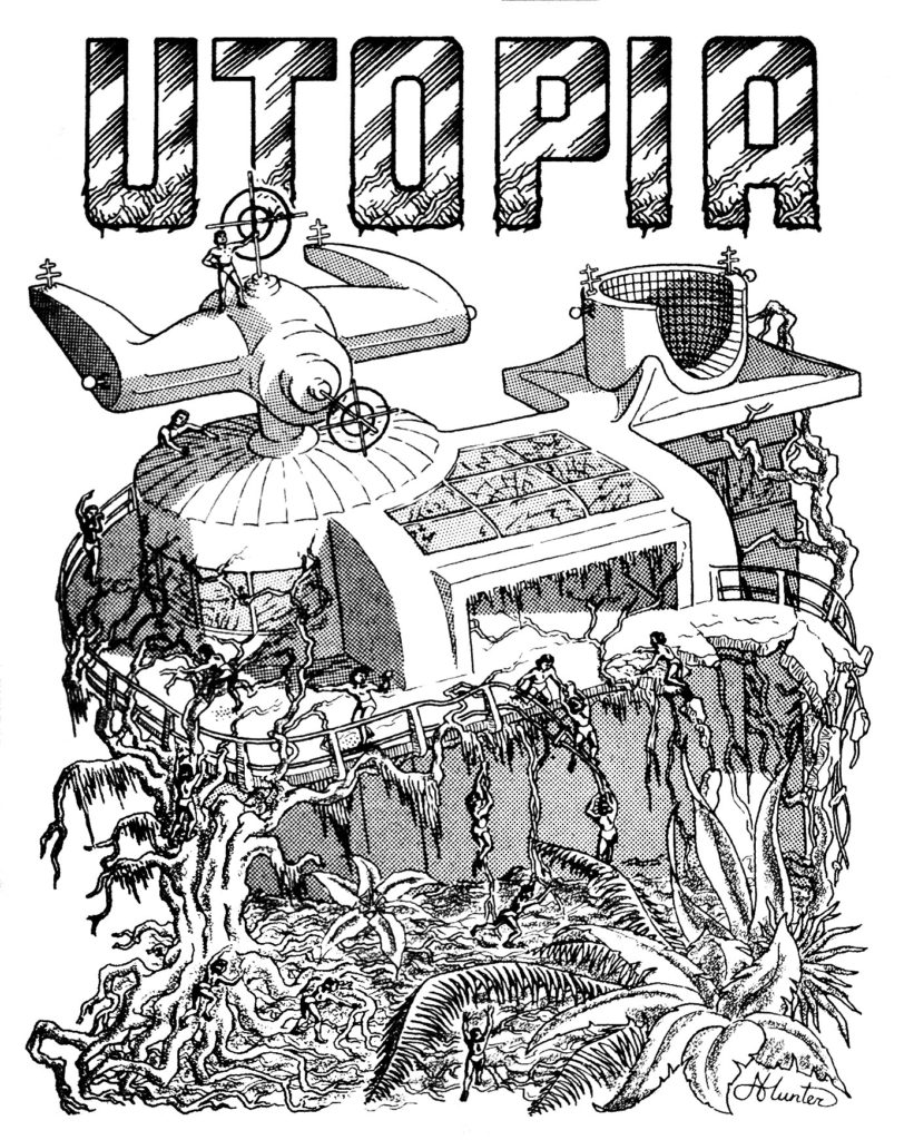 UTOPIA, published in 1970, edited by Paul McCartney and Dave Womack, containing Alan Moore's first published fanzine work
