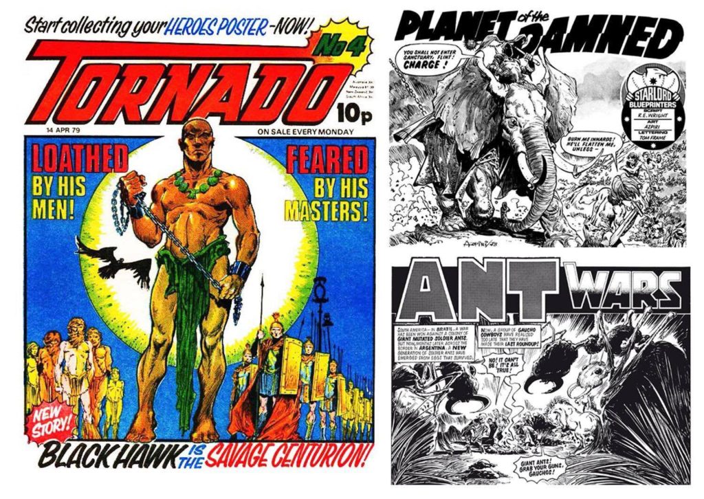 Alphonso Azpiri's less "risque" work - for British comics Tornado, "Planet of the Damned" for Starlord - and "Ant Wars" for 2000AD