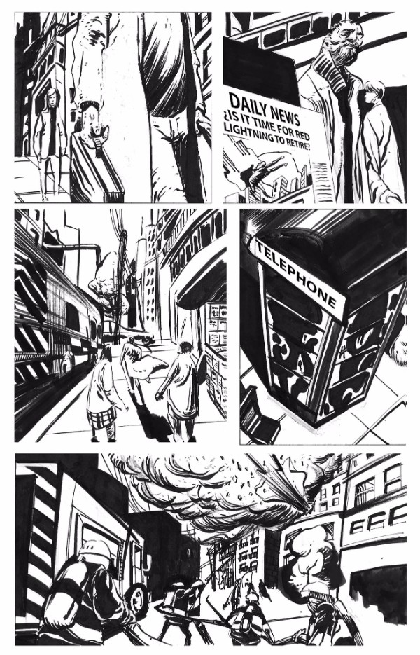 Art from "Man of Mystery", an enjoyable silent story from Matt Crehan, drawn by Federico Avella