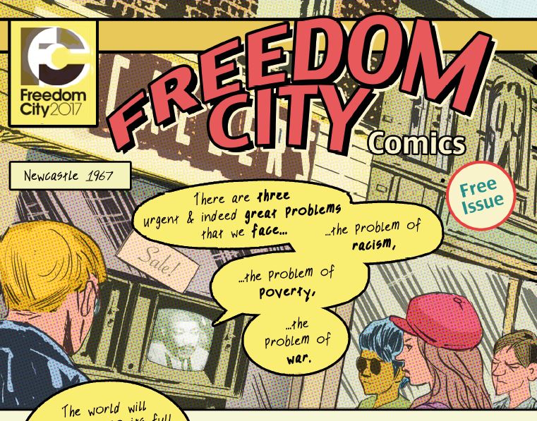 The cover of Freedom City Comics by Paul Peart Smith and Paul Barry with Brian Ward