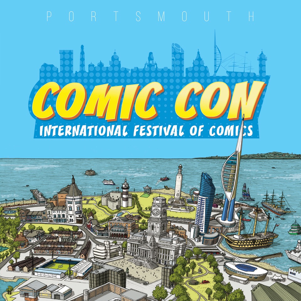 Copyrighted artwork for the Portsmouth Comic Con International Festival of Comics has been illustrated by Spike Zephaniah