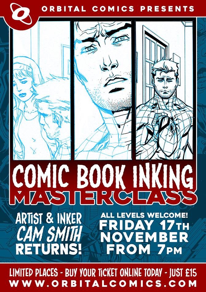 Cam Smith - Comic Book Inking Class Poster