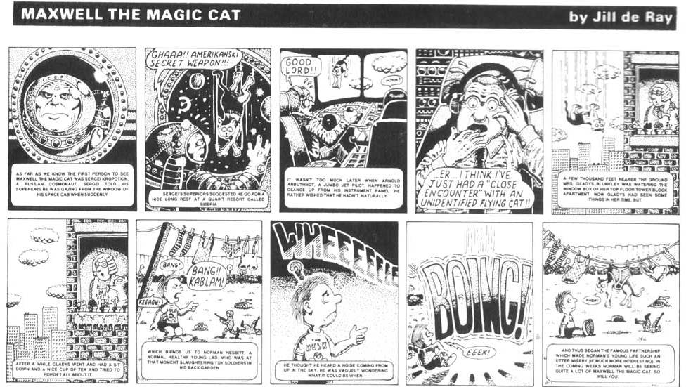 Maxwell the Magic Cat was both written and drawn by Alan and appeared in the Northants Post. © Alan Moore
