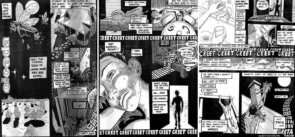 One of Stuart Medley's strips from [sic]BAG Comics - "Cicada", published in 1992