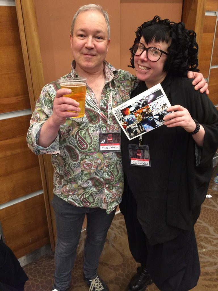 Galina Rin and Nigel Dobbyn at the 2000AD 40th Anniversary event earlier this year. Photo: James Bacon