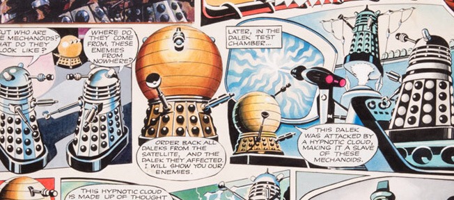 Daleks original artwork (1965) by Ron Turner for TV Century 21 No 51 SNIP