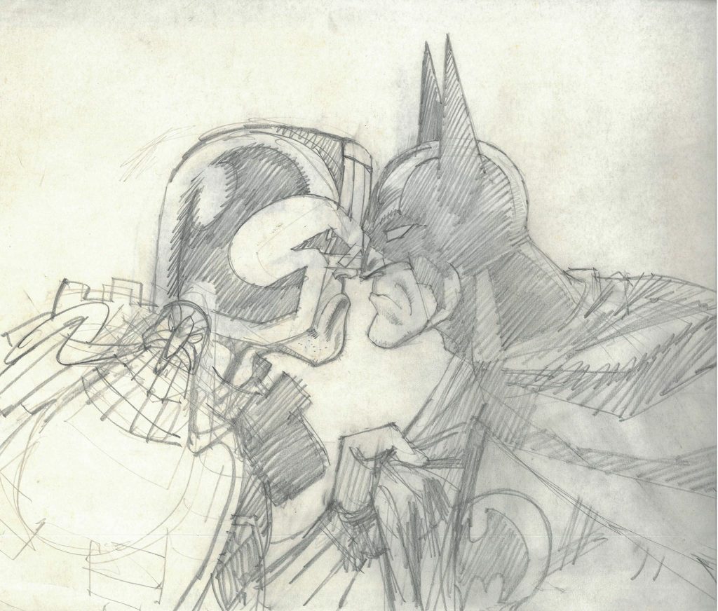 Judge Dredd versus Batman - art by Jim Baikie