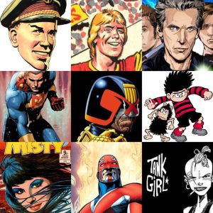 A montage of just some of the characters Comic Scene UK will cover.