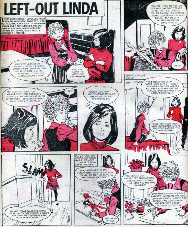 A page from Jim Baikie's first strip for girls comic Jinty - 