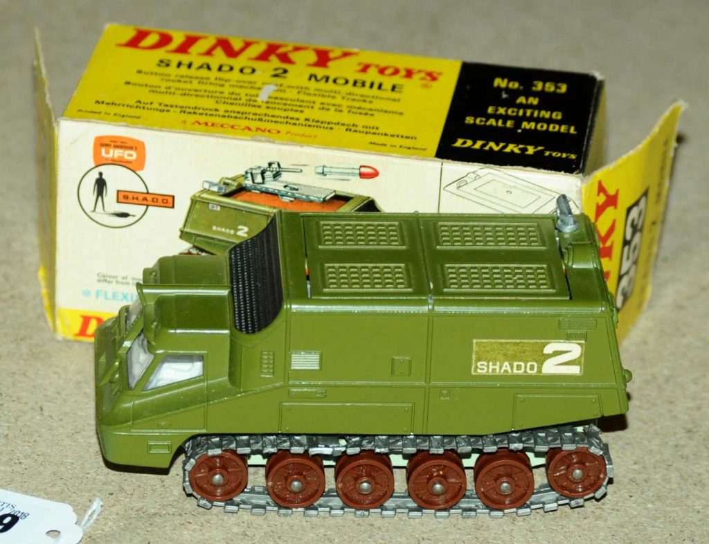 A Gerry Anderson SHADO Mobile Dinky Toy from UFO (albeit the wrong colour). Image: Vectis