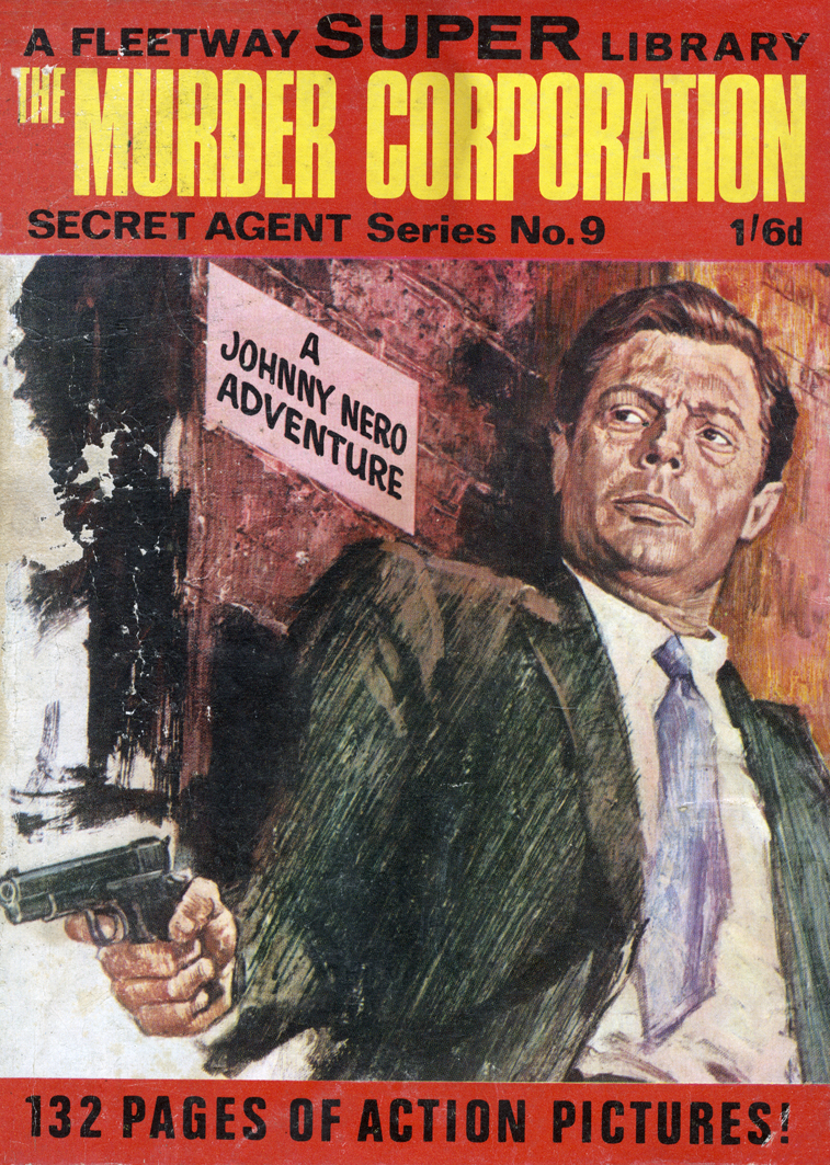 The covers of all of Johnny Neros’s original British adventures were rendered in oil by Italian artist Paolo Montecchi, who depicted the hero as having a striking resemblance to actor Marcello Mastroianni