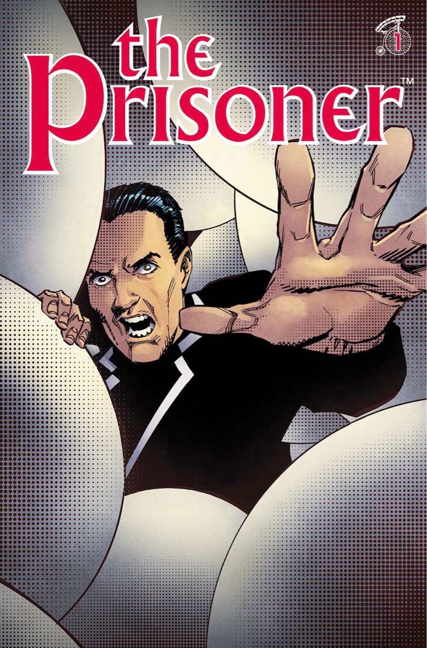 The Prisoner #1 Cover E: John McCrea. The Prisoner ™ and © ITC Entertainment Group Limited. 1967, 2001 and 2018. Licensed by ITV Ventures Limited.  All rights reserved.