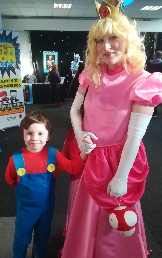 Princess Peach and Mario cosplay. Photo: Colin Noble