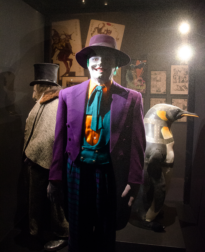 Penguin and Joker costumes, part of DC Exhibition: Dawn of Super Heroes. Image: Joel Meadows