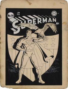 Cover art for Superman #14 by Fred Ray, published in 1942