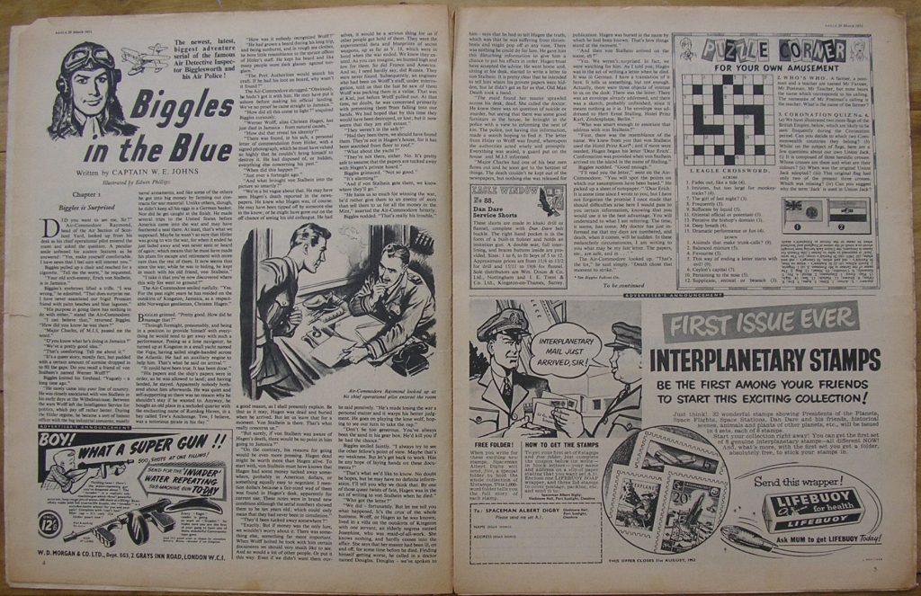 A Biggles text story from Eagle