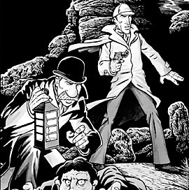 A panel from The Hound of the Baskervilles by Tim Quinn and George Sears