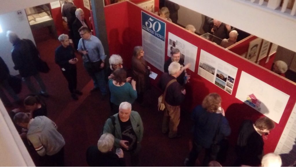 The opening of 50! Glorous Shows! the Cartoon Museum's last exhibition at its Little Russell Street home. Photo: Richard Sheaf