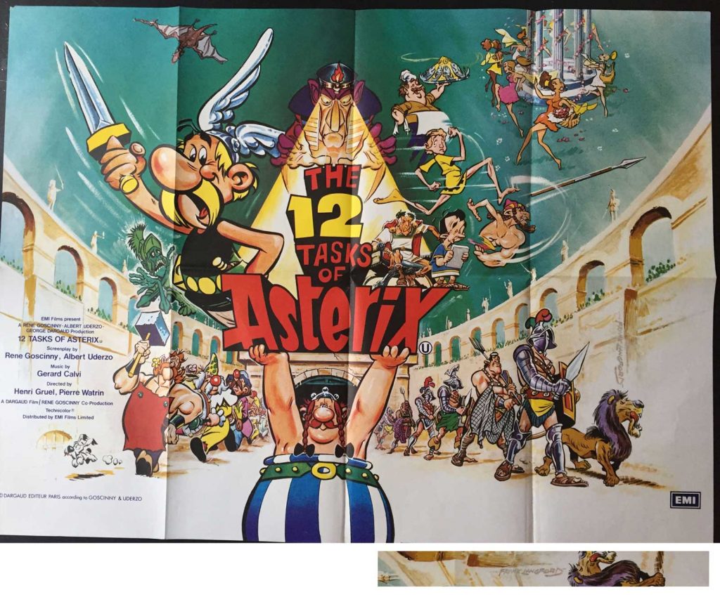 The 12 Tasks of Asterix Film Poster by Frank Langford