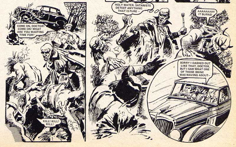 A scene from Doctor Sin's only original appearance, in the 1979 2000AD annual