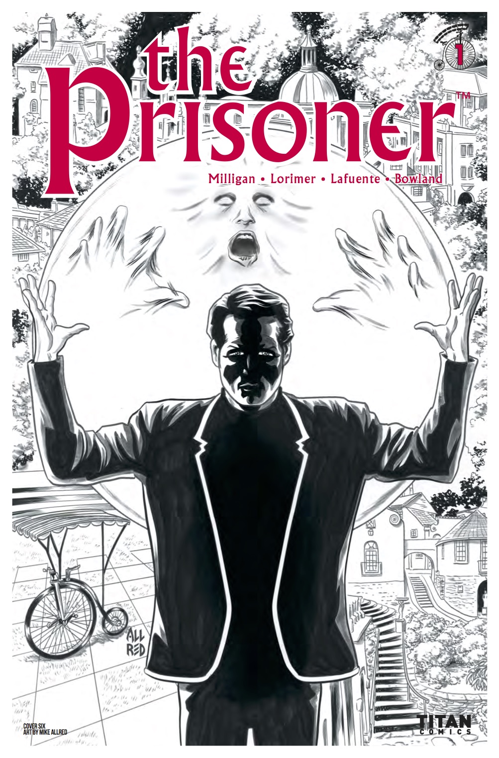The Prisoner #1 Cover F: Mike Allred Black and White Variant