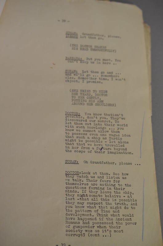 William Hartnell’s “An Unearthly Child” Doctor Who script